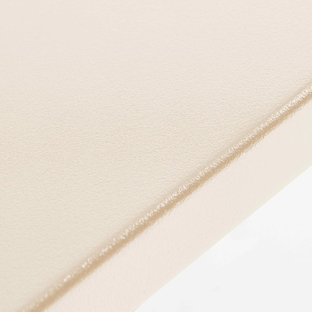 Mesa De Jardín De Acero De 120 X 70 Cm En Color Marfil Palavas - Oviala