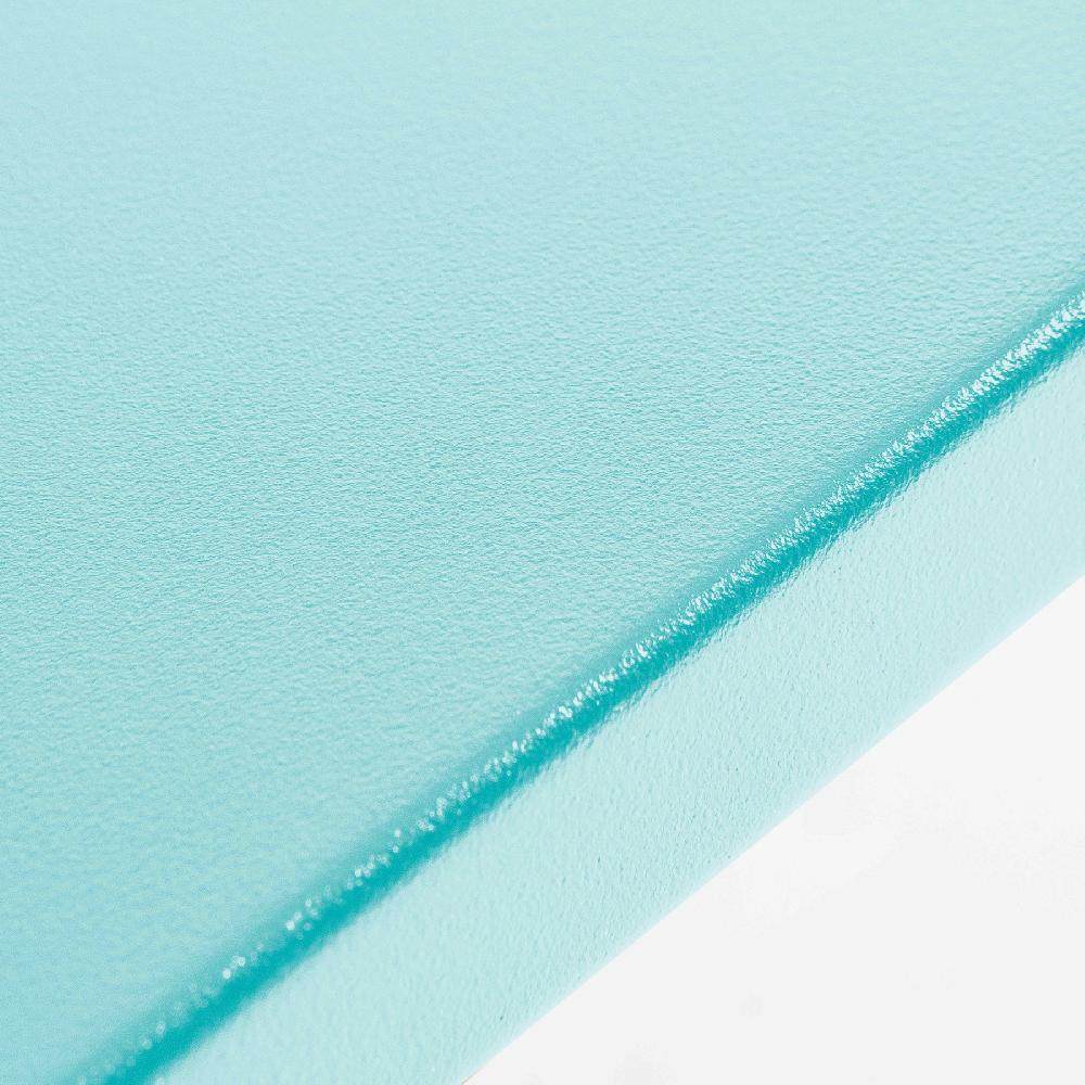 Mesa De Jardín De Acero De 120 X 70 Cm En Color Turquesa Palavas - Oviala