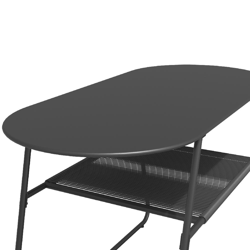 Mesa De Jardín De Acero NATERIAL Duo Gris De 55x75x120 Cm