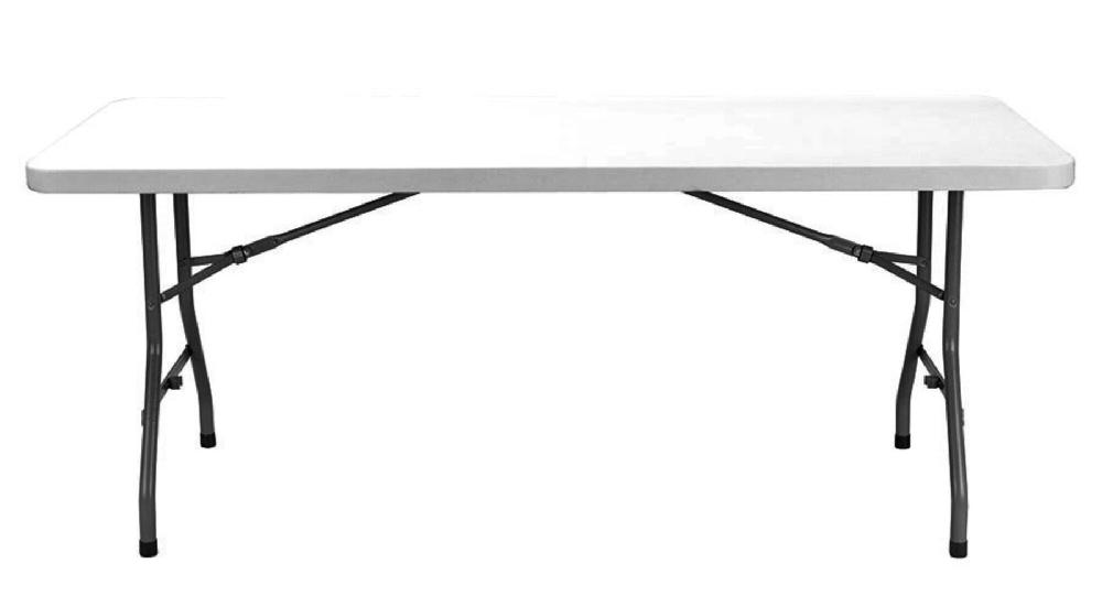 Mesa de jardín de acero Vivaldi gris de 90x74x200 cm