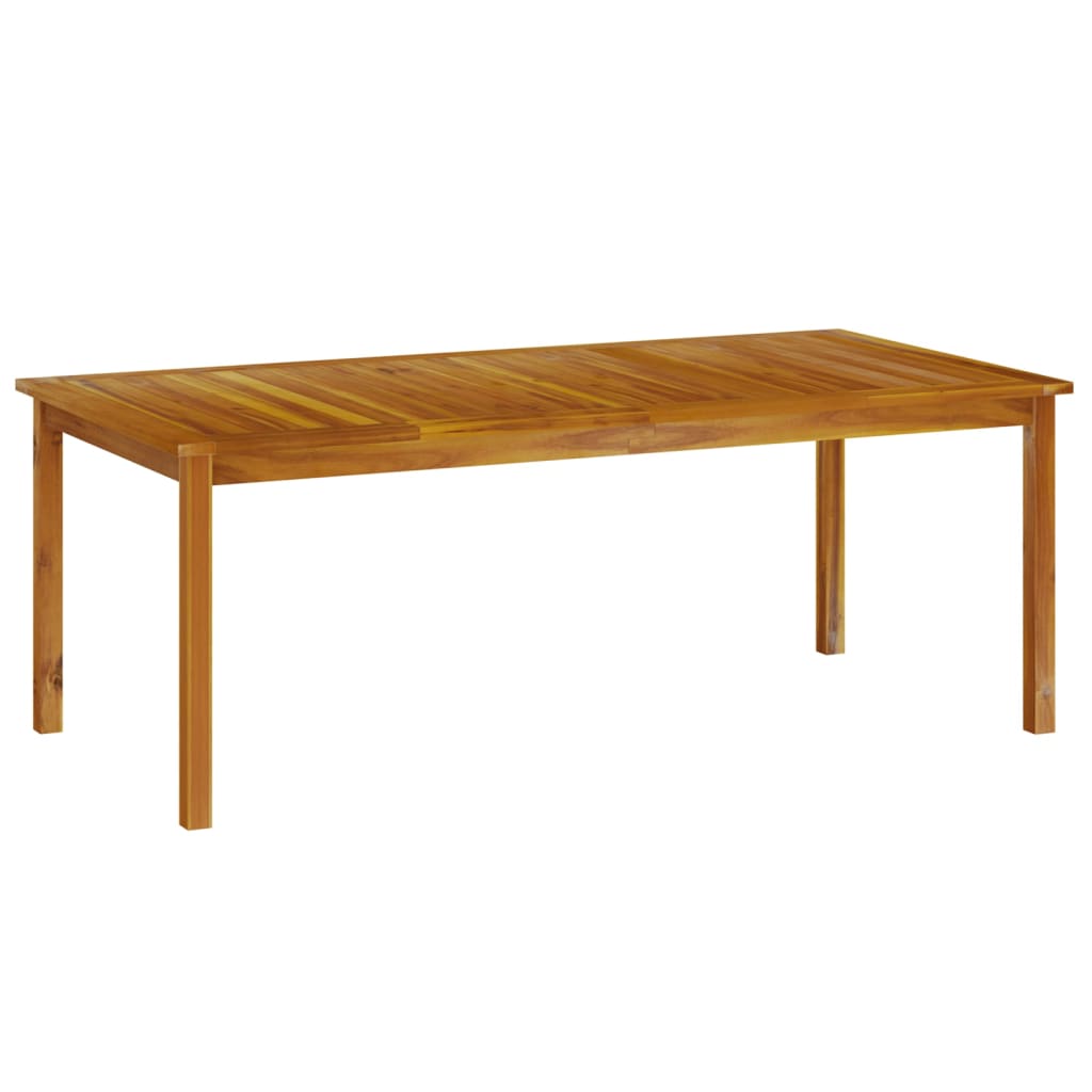 Mesa De Jardín De Madera Maciza De Acacia 200x100x74 Cm