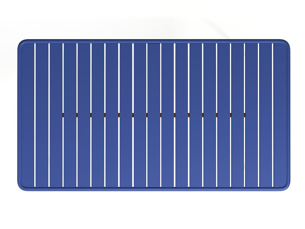 Mesa De Jardín De Metal Azul Noche - Ancho 160 Cm - MIRMANDE