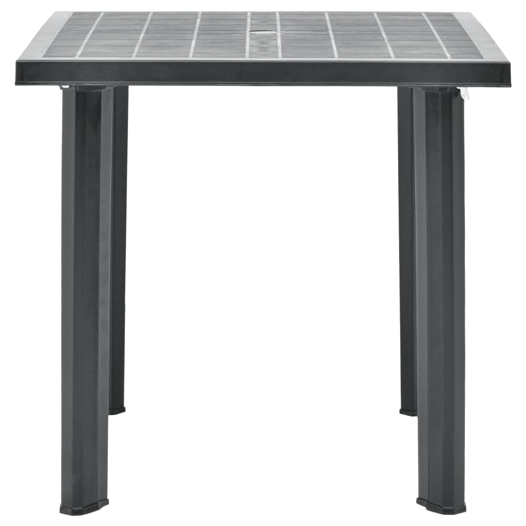 Mesa De Jardín De Plástico Gris Antracita 80x75x72 Cm