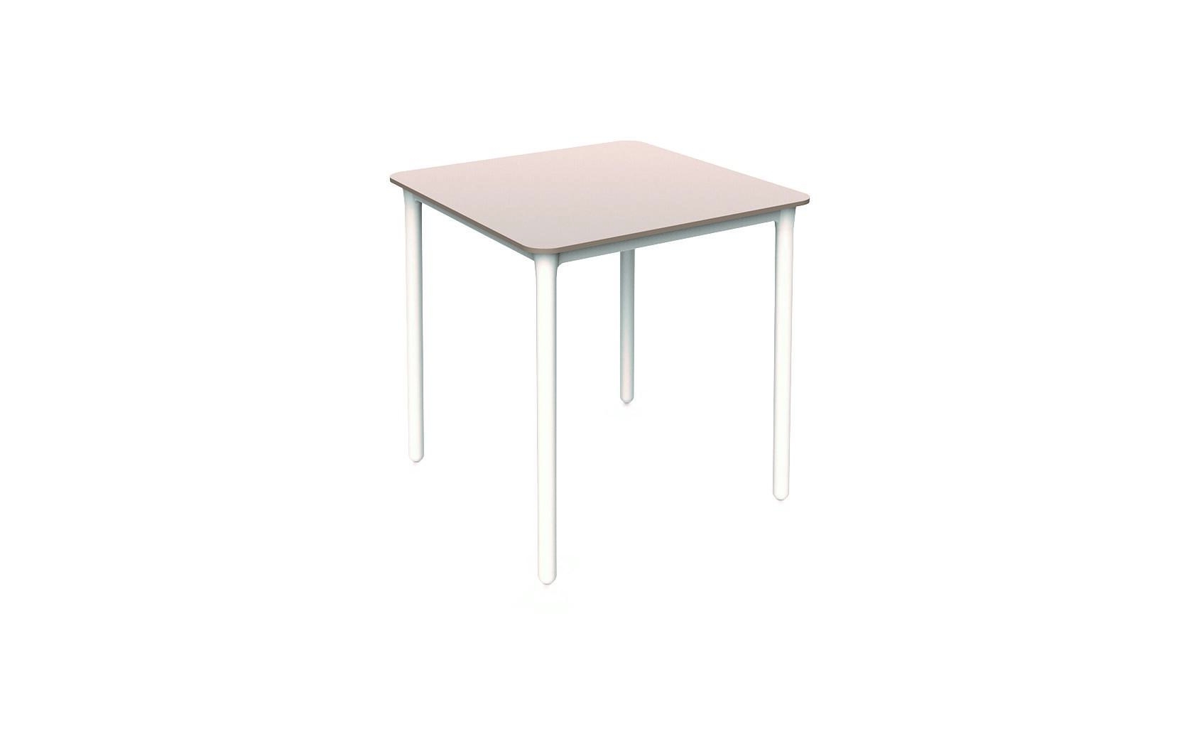 Mesa de jardín de polipropileno Marsella beige de 70x74x70 cm