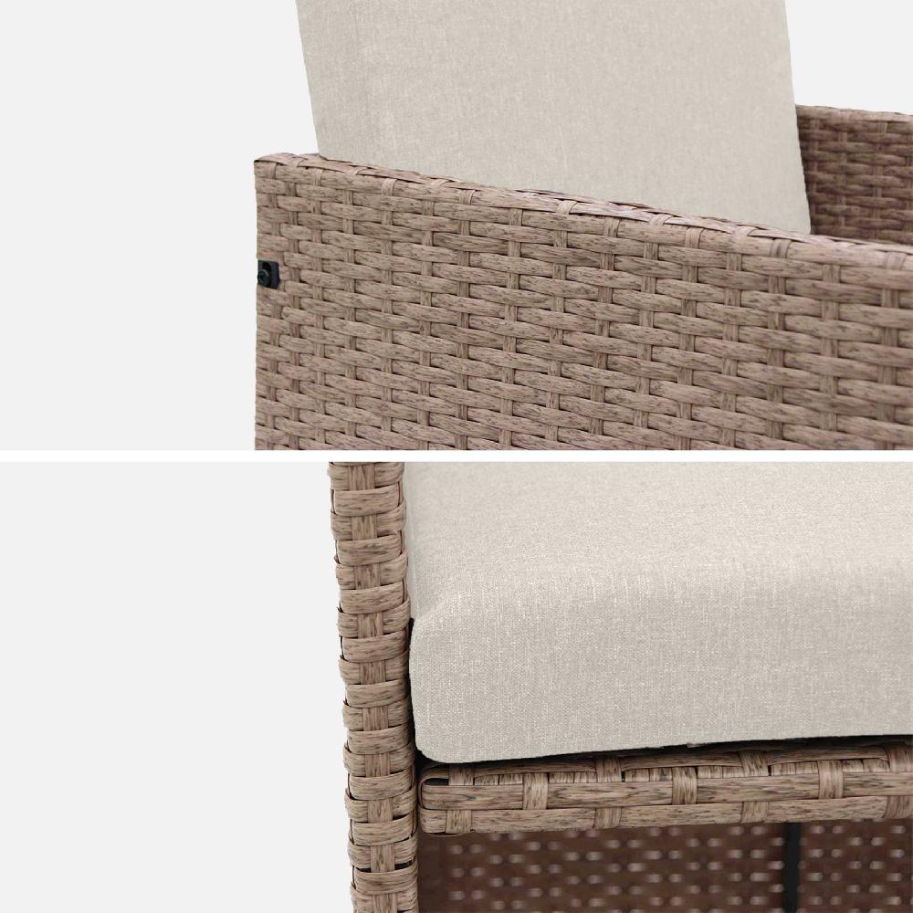 Mesa De Jardín De Resina De 10 Plazas Vabo 10 Beige 110x168x73 Cm