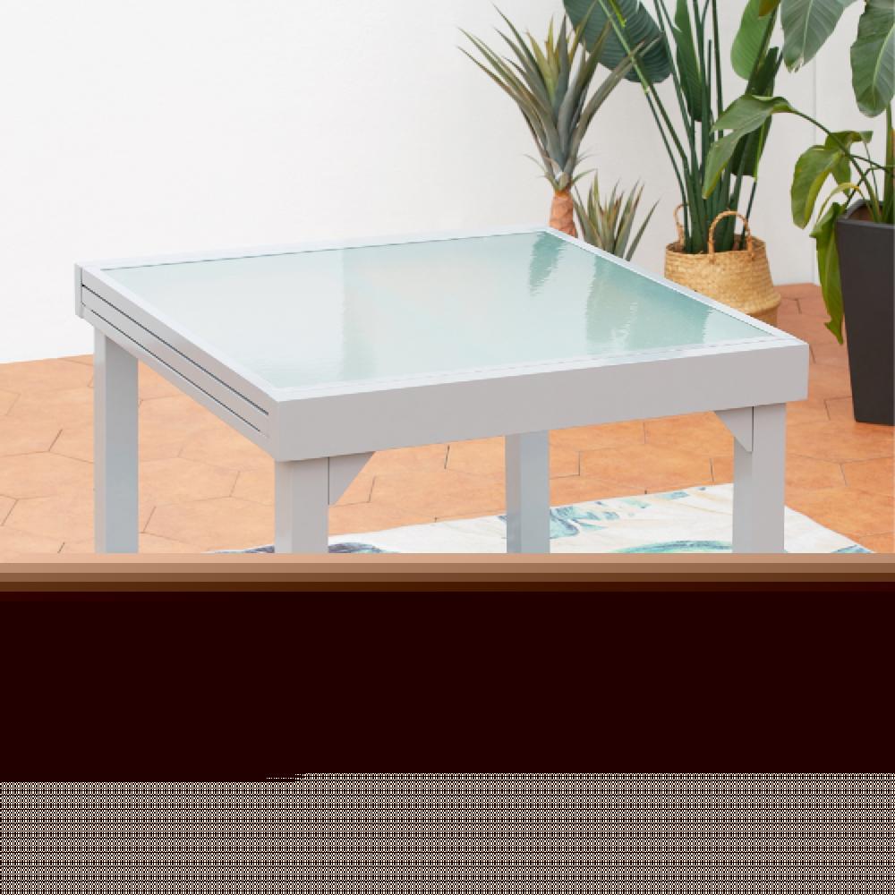 Mesa De Jardín Extensible De Aluminio 8 Personas MOLVINA