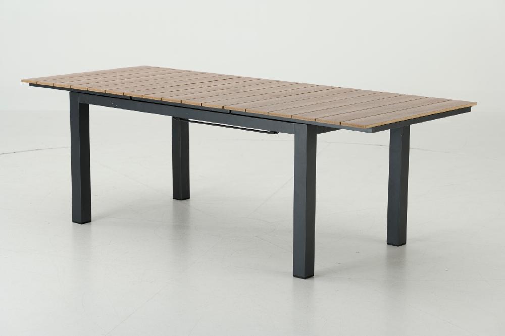 Mesa De Jardín Extensible De Aluminio Capri Gris De 156/220x74x90 Cm