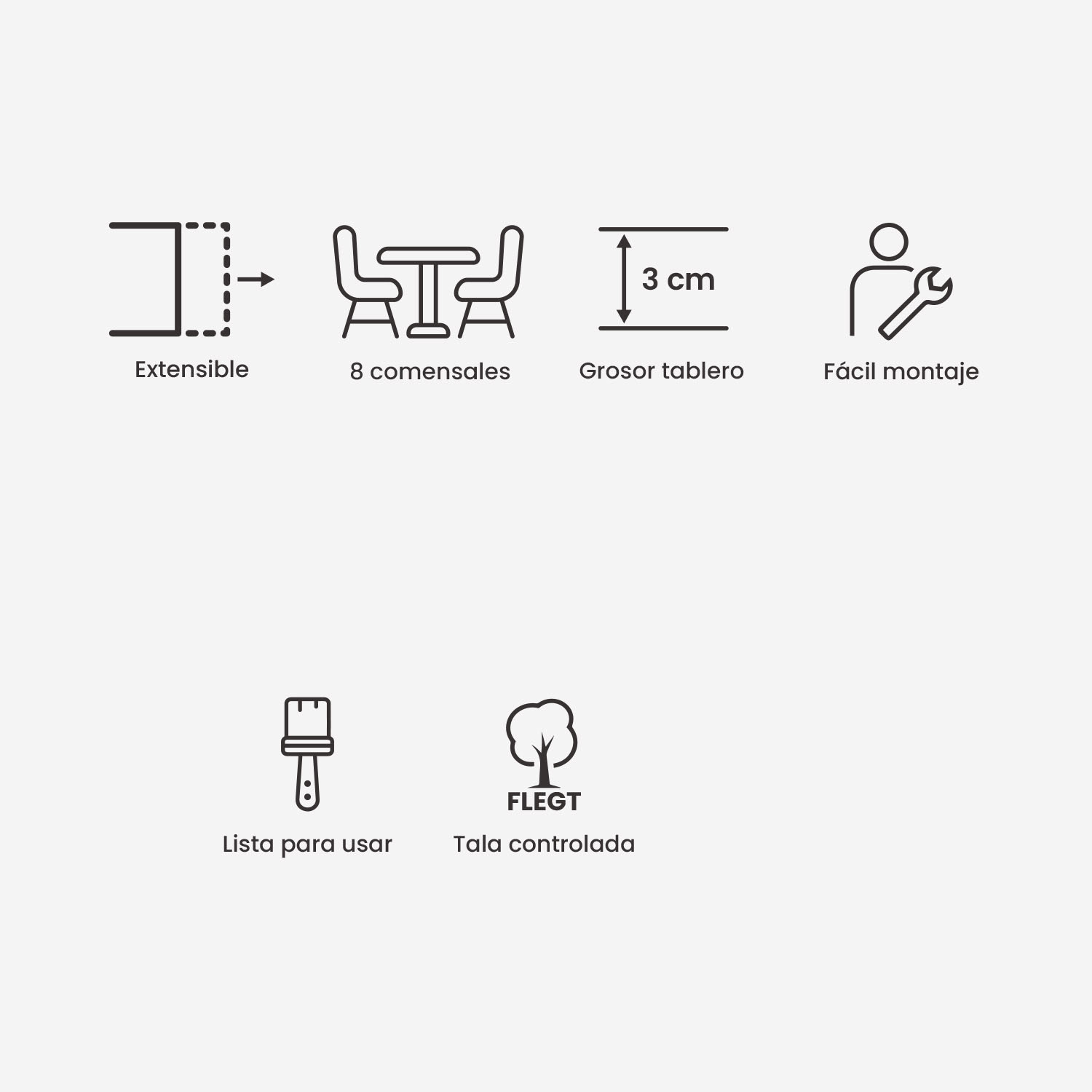 Mesa De Jardín Extensible De Madera De Teca 120 A 180 Cm