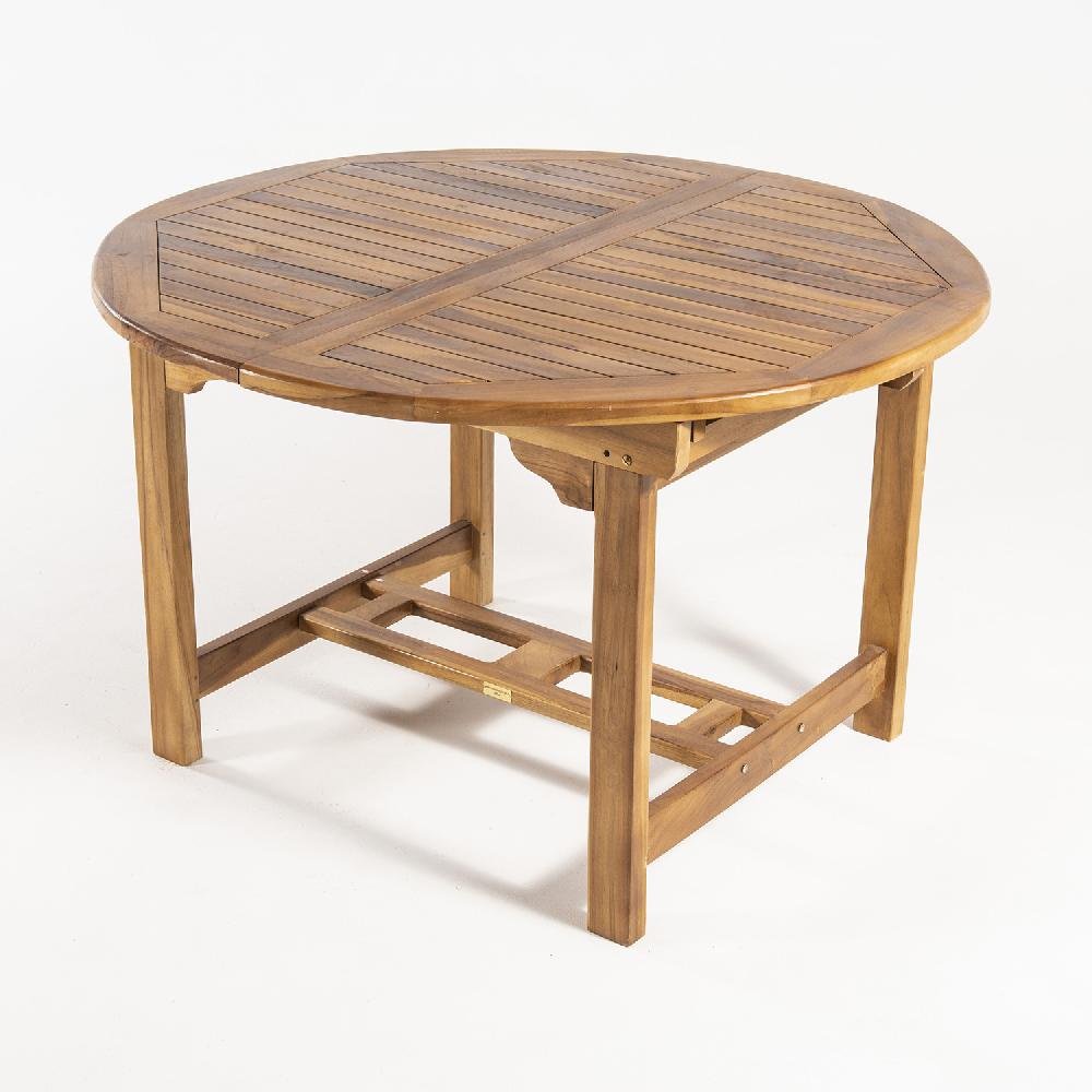 Mesa De Jardín Extensible De Madera De Teca 120 A 180 Cm