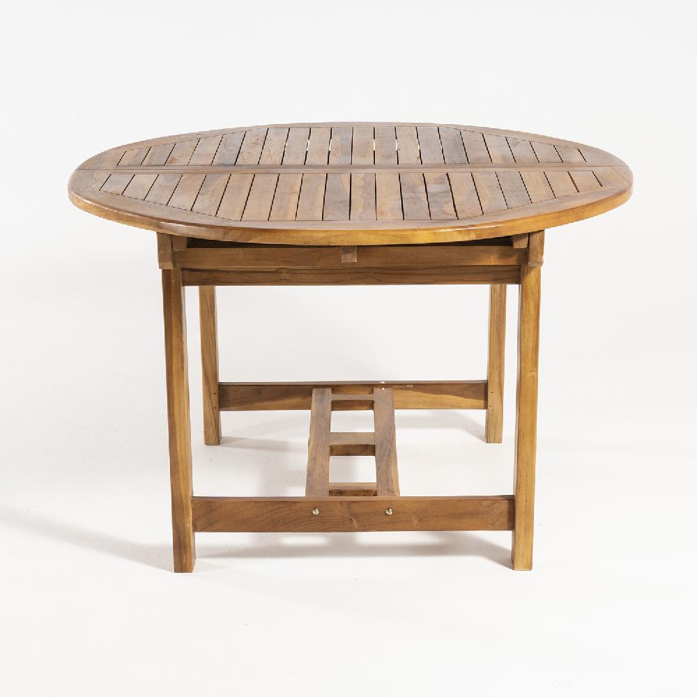 Mesa De Jardín Extensible De Madera De Teca 120 A 180 Cm