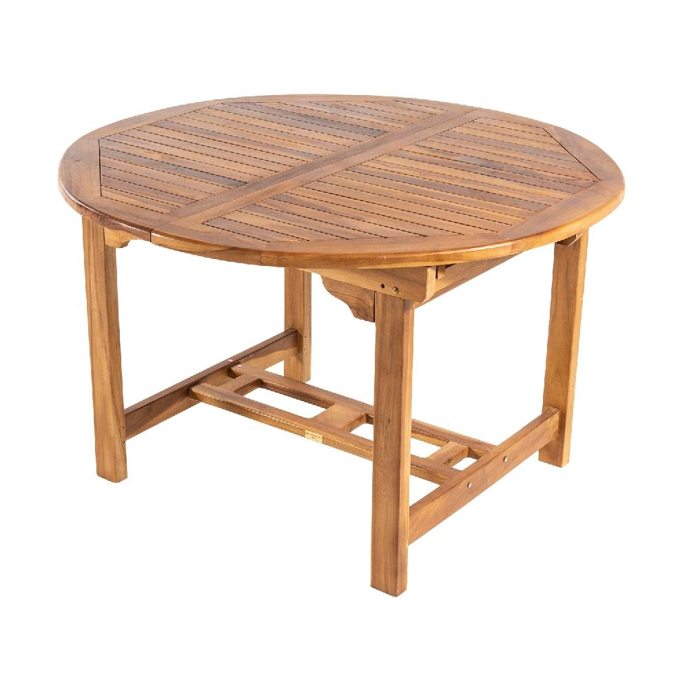 Mesa de jardín extensible de madera de teca 120 a 180 cm