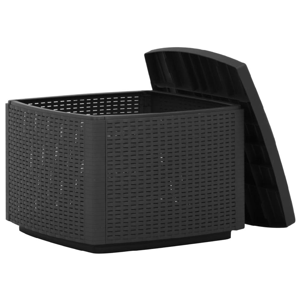 Mesa De Jardín Gris 53x53x40 Cm Plástico