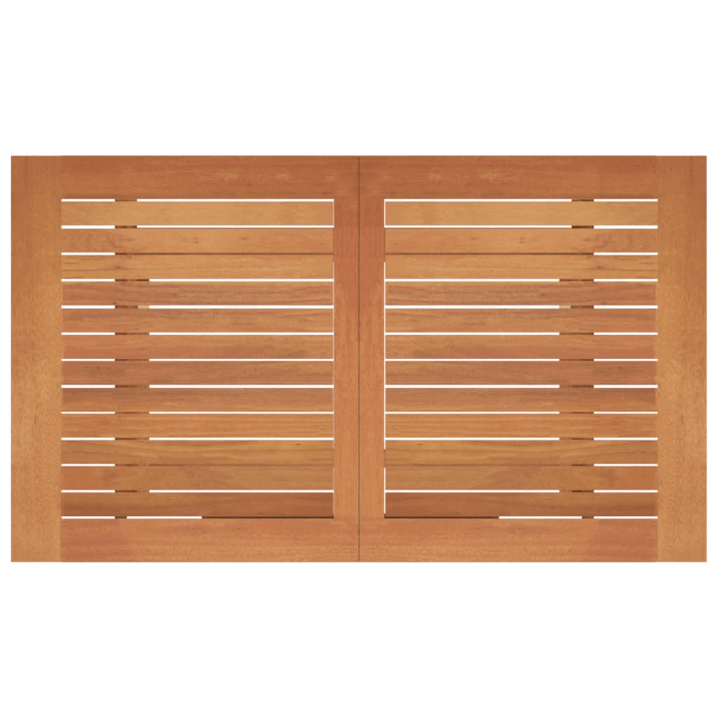 Mesa De Jardín Mesa Para Exteriores Mesa De Patio Plegable Madera Maciza De Eucalipto 120x70x75 Cm CFW86763