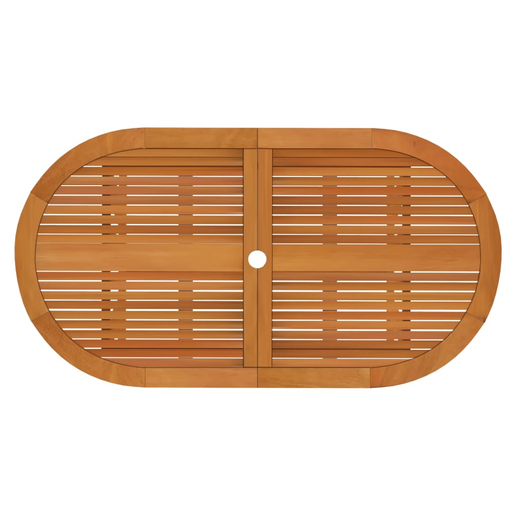 Mesa De Jardín Mesa Para Exteriores Mesa De Patio Madera Maciza De Eucalipto 160x85x75 Cm CFW69638