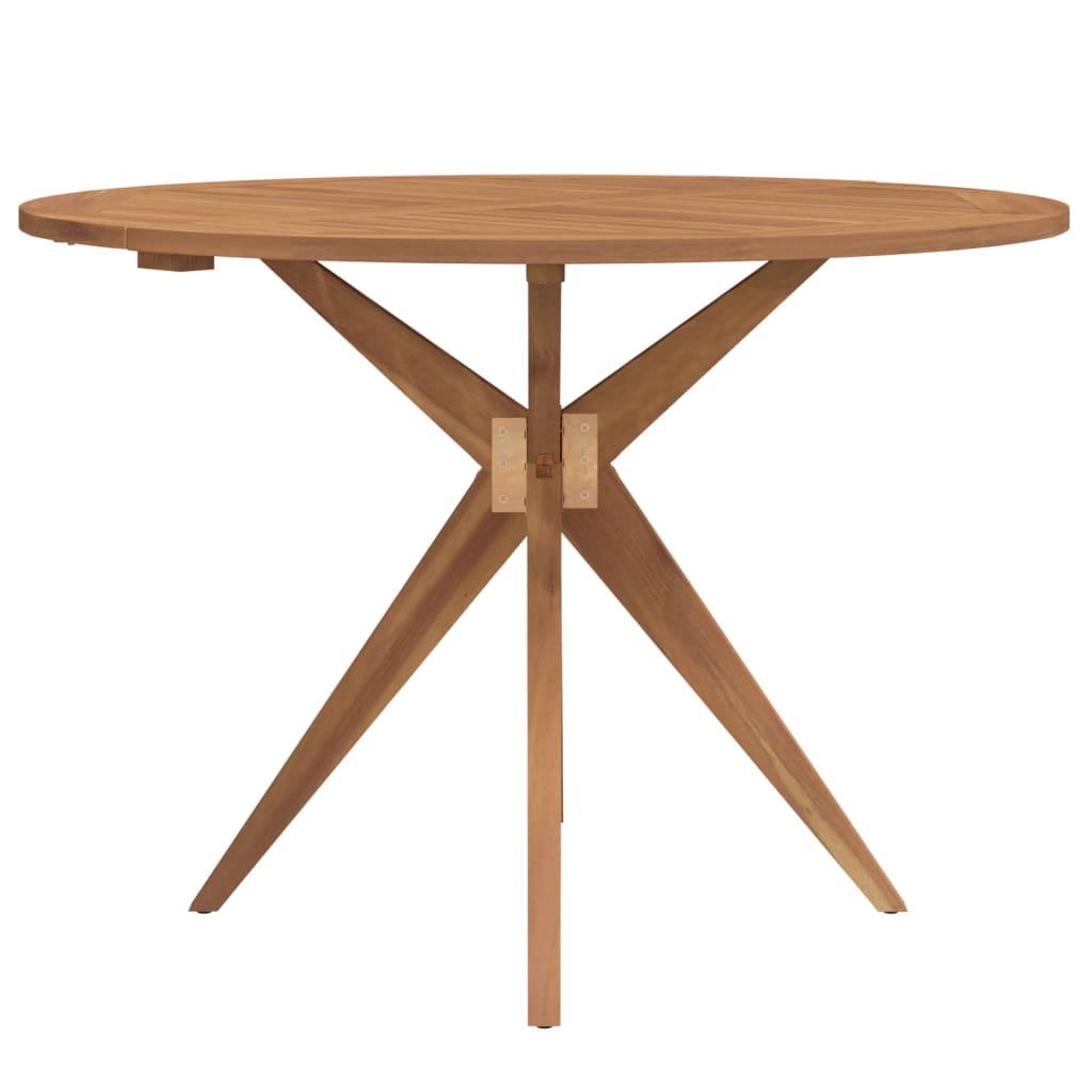 Mesa De Jardín Mesa Para Exteriores Mesa De Patio Redonda Madera Maciza De Acacia Ø110x75 Cm CFW310778