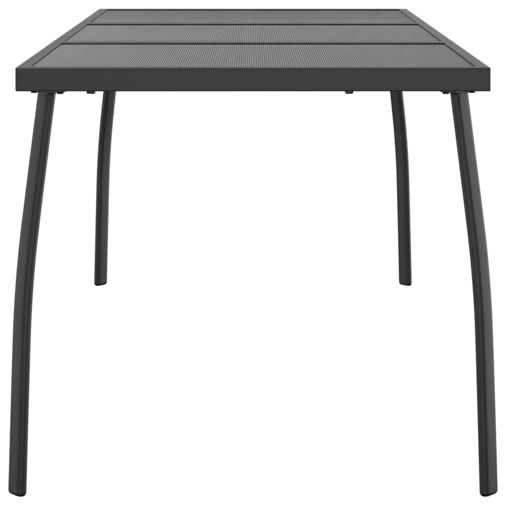 Mesa De Jardín Mesa Para Exteriores Mesa De Patio Malla De Acero Gris Antracita 165x80x72 Cm CFW56845
