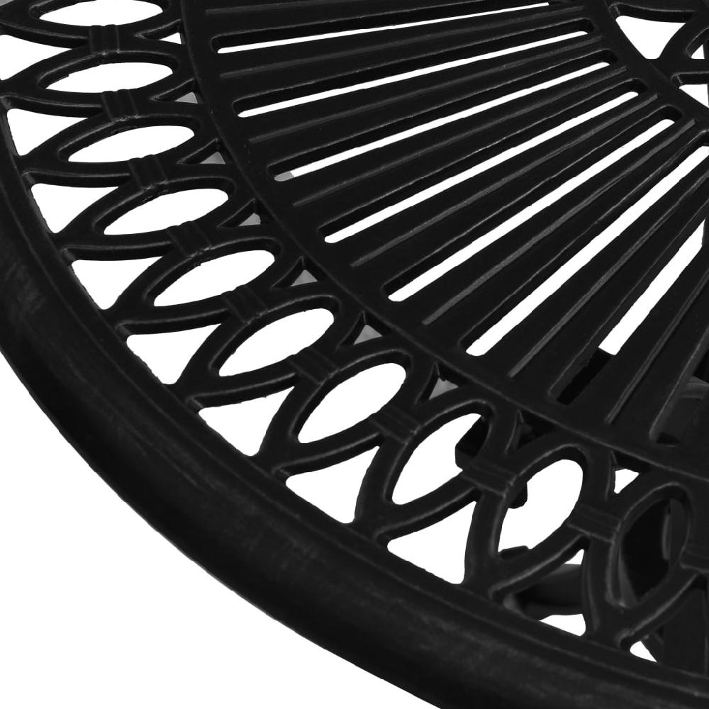 Mesa De Jardín Mesa Para Exteriores Mesa De Patio Aluminio Fundido Negro 62x62x65 Cm CFW86664