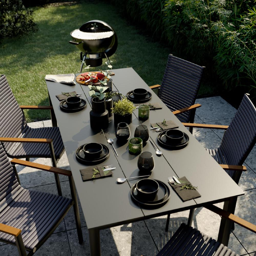 Mesa De Jardín NATERIAL Dora II Fix De Aluminio De 89x75x206 Cm