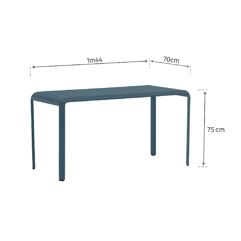 Mesa De Jardín NATERIAL Idaho De Aluminio De 144x75x70 Cm