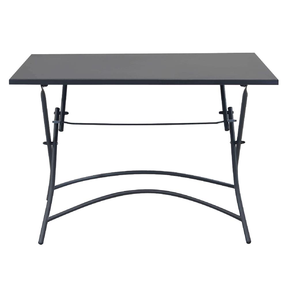 Mesa De Jardín Plegable 110x70 Cm Con Estructura De Acero Y Tablero Iron Mini - COLOR Tan