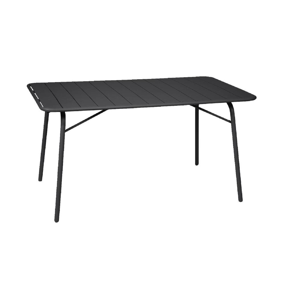 Mesa de jardín plegable de metal 140cm Amelia 140cm Antracita 141.2x80x72.5 cm