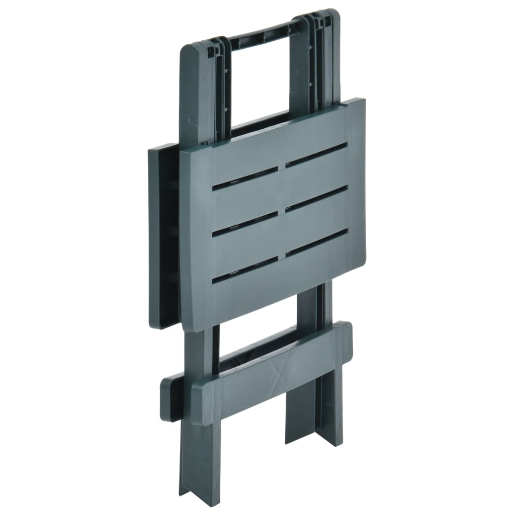Mesa De Jardín Plegable De Plástico Verde 45x43x50 Cm