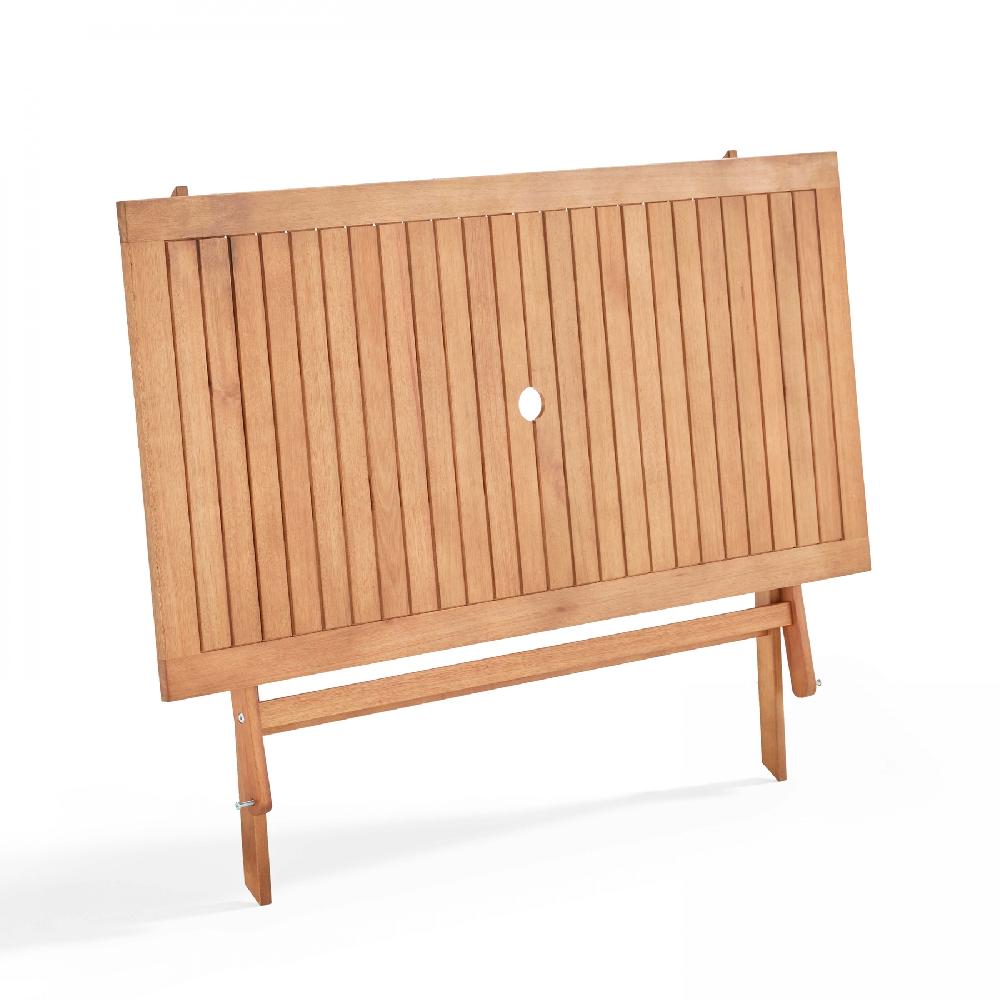 Mesa De Jardín Rectangular De Madera De Eucalipto