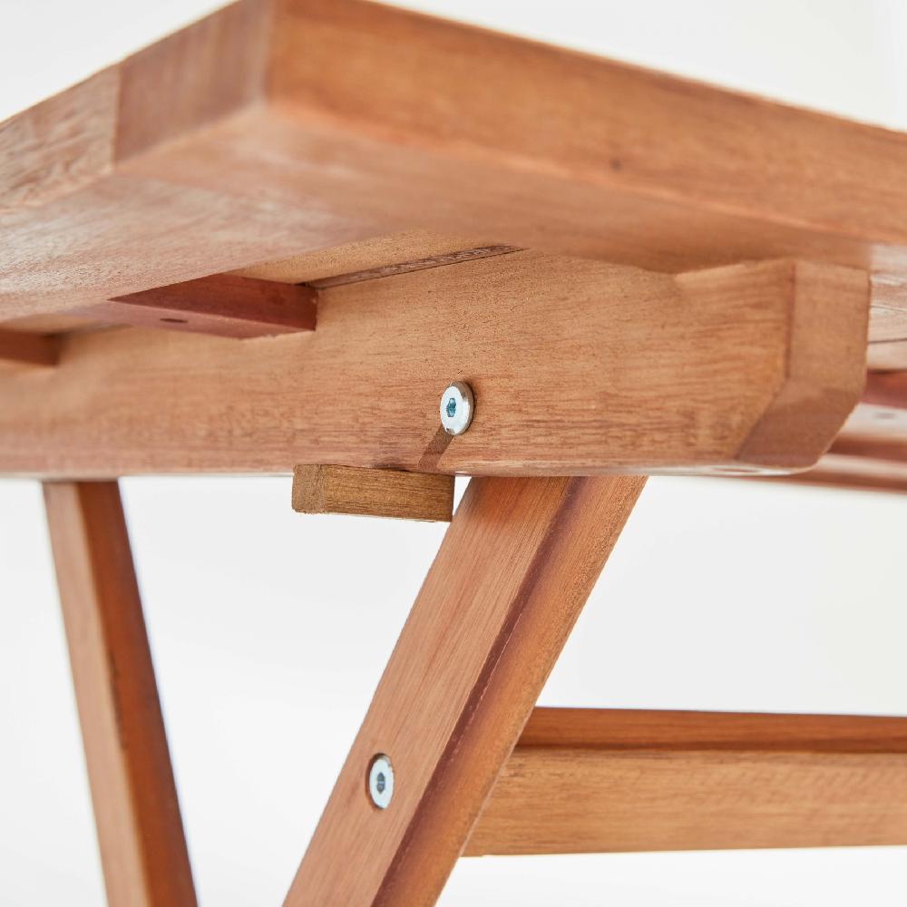 Mesa De Jardín Rectangular De Madera De Eucalipto