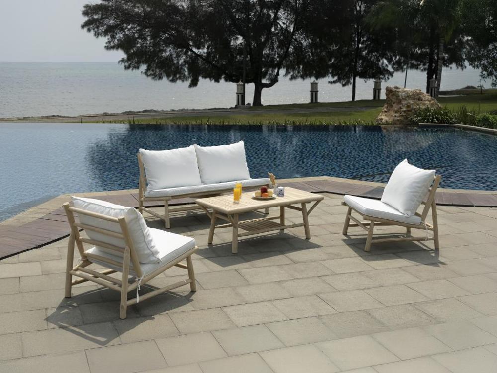 Mesa De Jardín Rectangular De Teca L.120 Cm - Natural Claro - TULUM De MYLIA