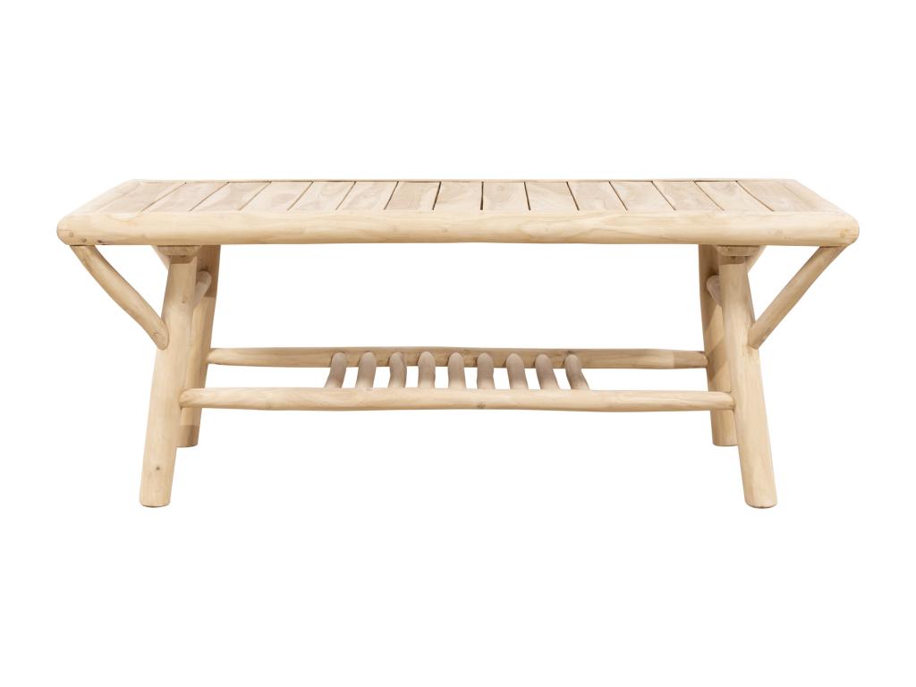 Mesa De Jardín Rectangular De Teca L.120 Cm - Natural Claro - TULUM De MYLIA