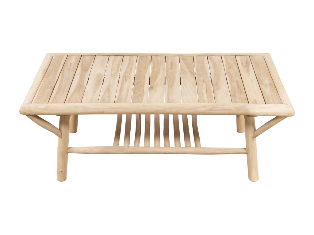 Mesa De Jardín Rectangular De Teca L.120 Cm - Natural Claro - TULUM De MYLIA