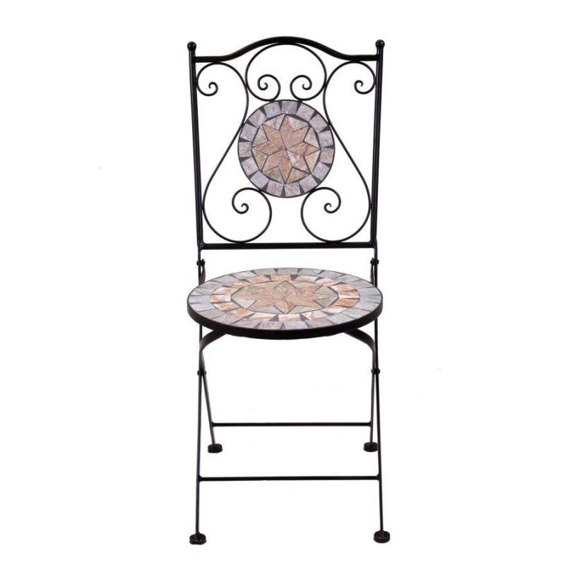 Mesa De Mosaico De Metal Urbino Con 2 Sillas