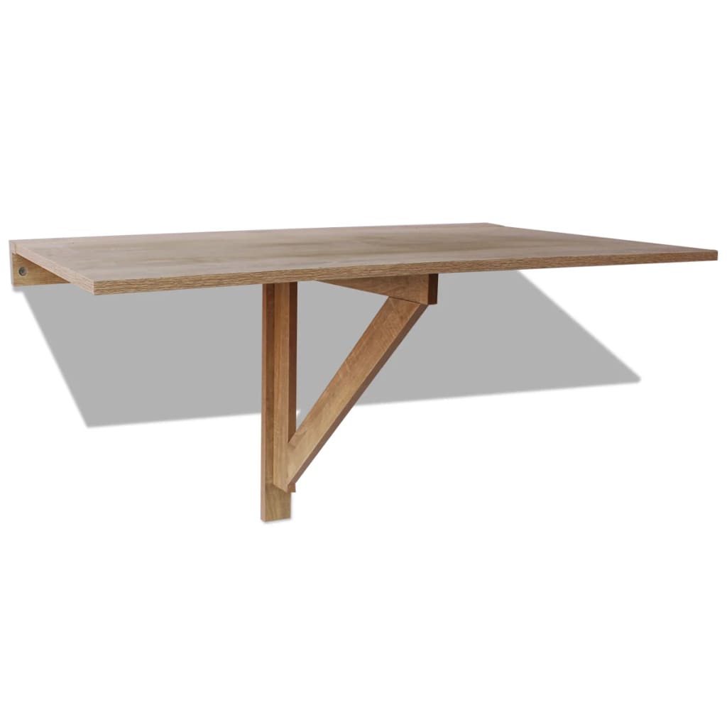 Mesa De Pared Plegable De Roble 100x60 Cm