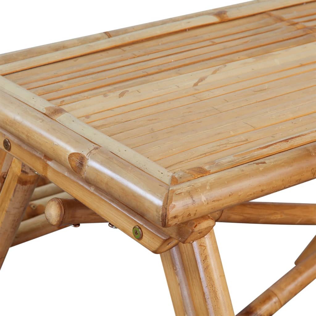 Mesa De Picnic 115x115x81 Cm Bambú
