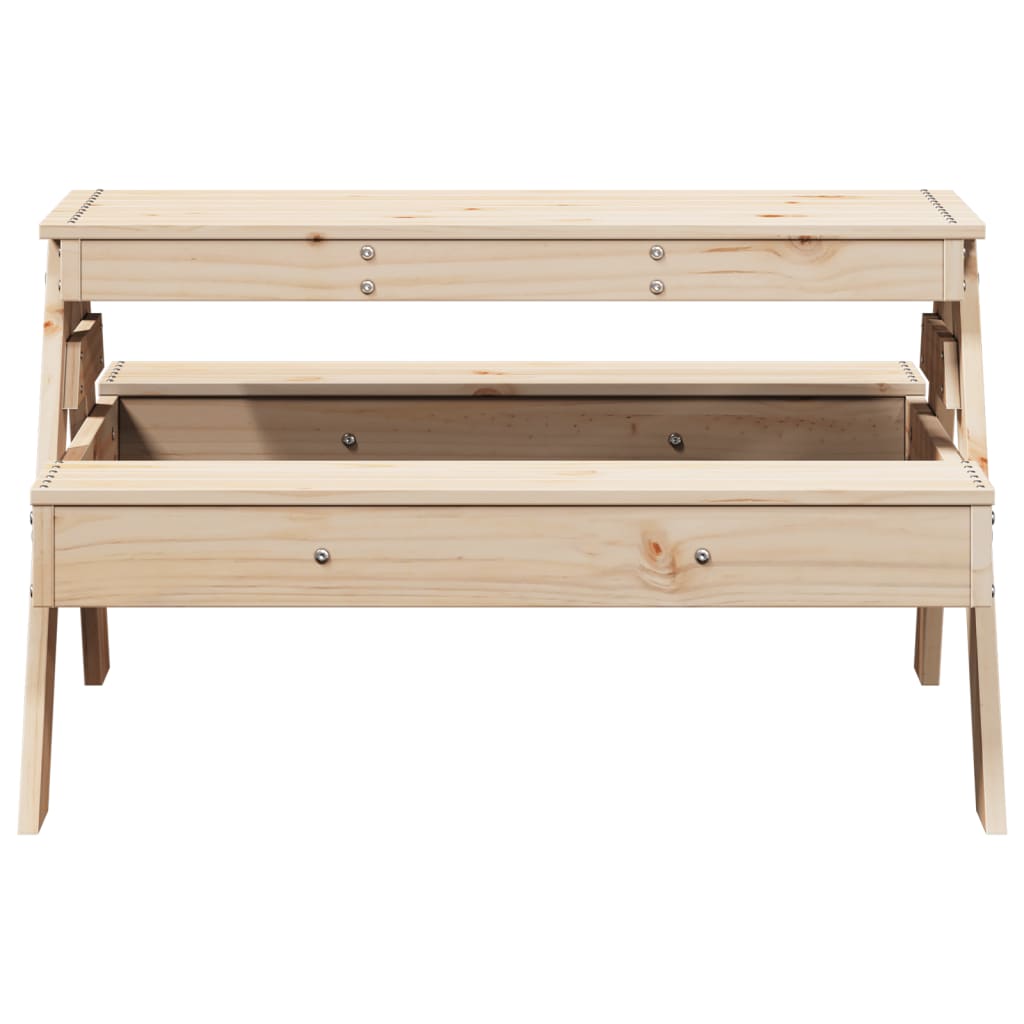 Mesa De Picnic Infantil 88x97x52cm Madera Maciza De Pino