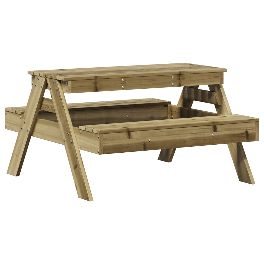 Mesa De Picnic Infantil De Madera De Pino Impregnada