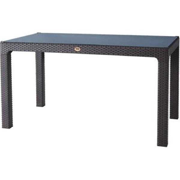 MESA DE RATÁN KRETA DOMUS PP ANTRACITA CM 120X70 H.CM 78