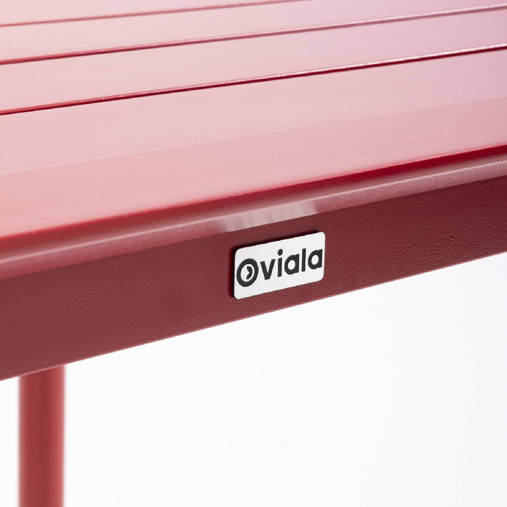 Mesa De Terraza Cuadrada (70x70cm) Rojo Oscuro