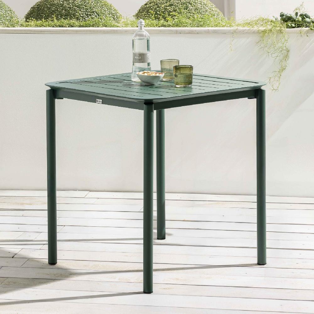Mesa De Terraza Cuadrada (70x70cm) Verde Oscuro