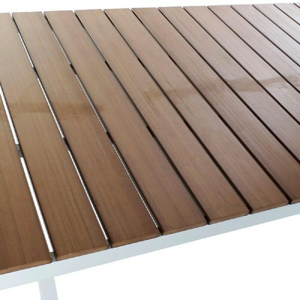 Mesa DKD Home Decor Aluminio Madera MDF (160 X 90 X 75 Cm)
