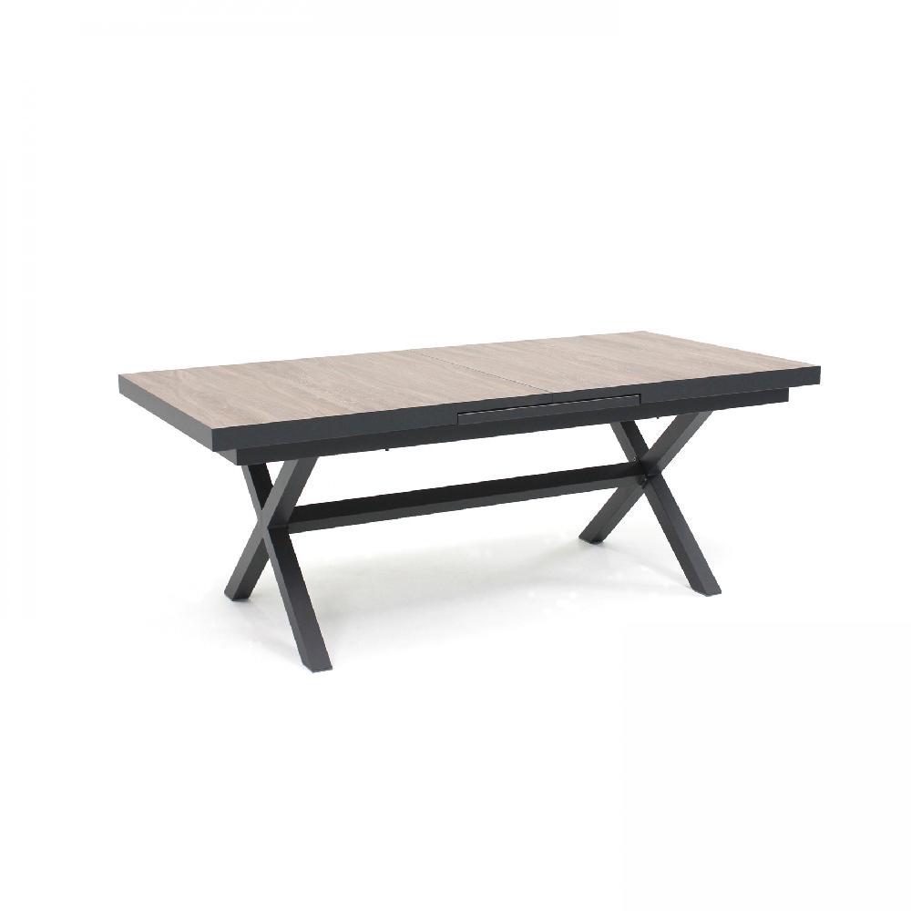 Mesa Extensible De Aluminio Y Cerámica Con 10 Sillas Tivoli - Oviala