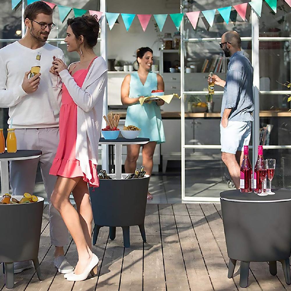 Mesa Multifuncional Portátil Cool Bar Gris