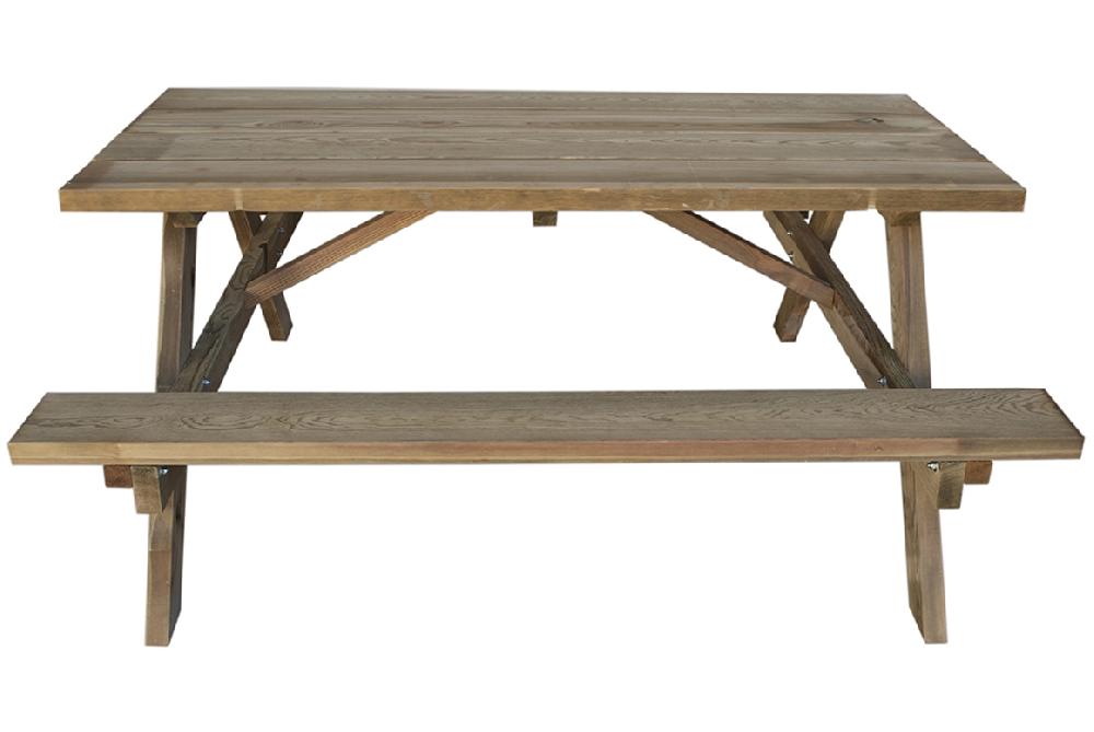 MESA PICNIC DE MADERA TRATADA AUTOCLAVE CLASE IV 210 X 160 X 78 Cm GROSOR DE MADERA 4 5 Cm