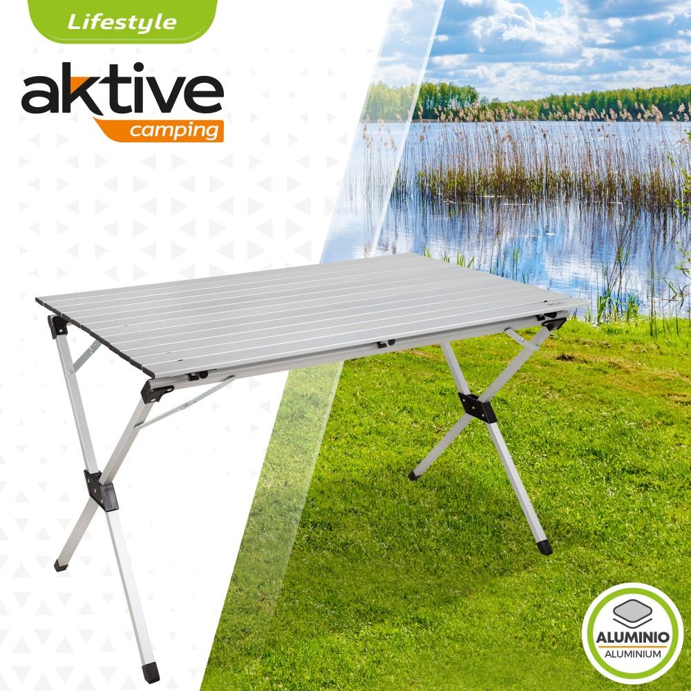 Mesa Plegable Aluminio Para Camping Aktive Camping