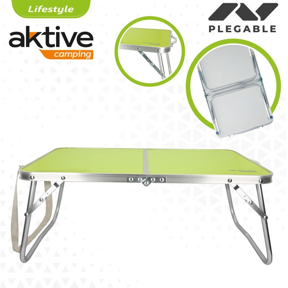 Mesa Plegable Aluminio Verde Aktive