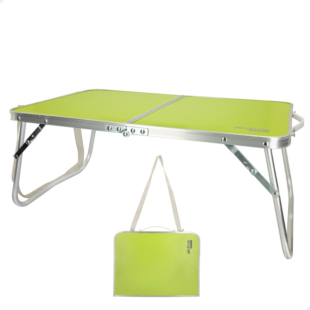 Mesa plegable aluminio verde Aktive