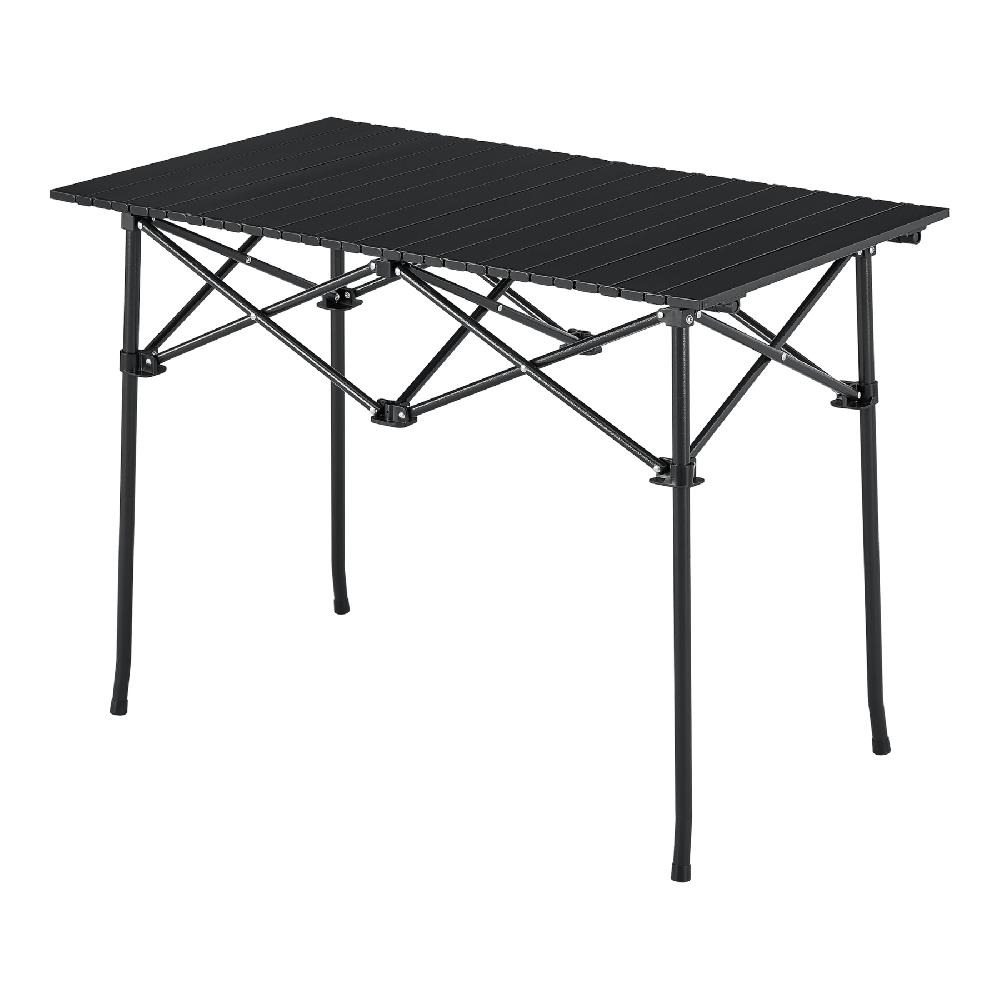 Mesa Plegable Camping Castilenti Aluminio 94x55x68 Cm - Negro [en.casa]
