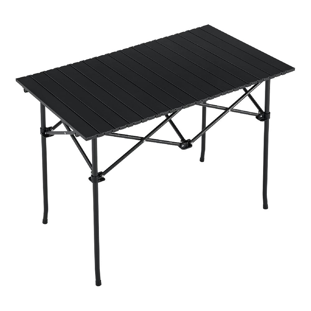 Mesa Plegable Camping Castilenti Aluminio 94x55x68 Cm - Negro [en.casa]