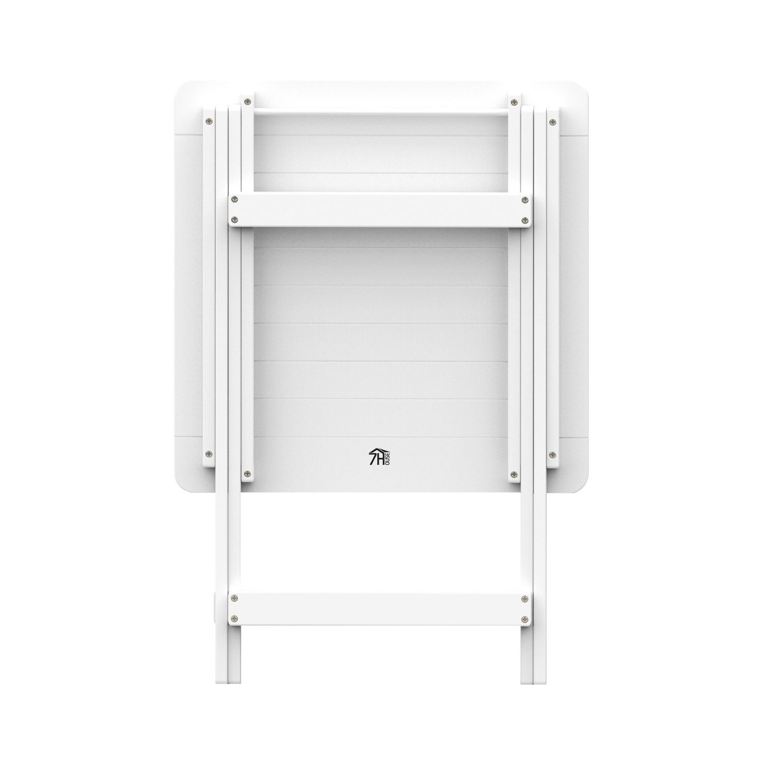 Mesa Plegable De Bambú Barnizada 60x60x75cm 7house