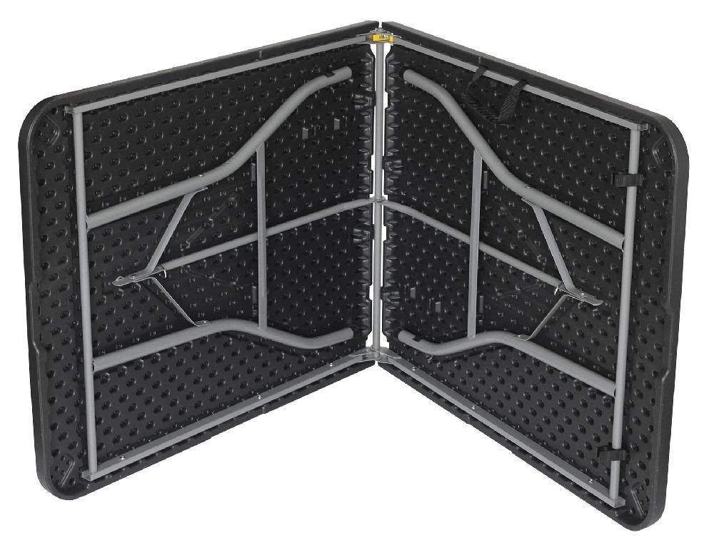 Mesa Plegable De Jardín De Acero Catering Negro De 180x74x74 Cm